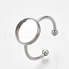 201 Stainless Steel Cuff Finger Rings Components X-STAS-T047-19A-4
