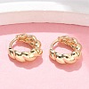 Twist Brass Hoop Earrings EJEW-Z102-09G-2