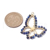 Natural Lapis Lazuli Faceted Pendants PALLOY-JF02564-04-2