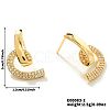 Fashionable Exquisite Brass Micro Pave Clear Cubic Zirconia Stud Earrings LF6788-2-1