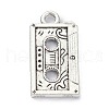 Tibetan Style Alloy Cassette Tape Pendants PALLOY-D203-01AS-1