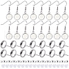 SUNNYCLUE 50Pcs 304 Stainless Steel Earring Hooks & 50Pcs Stud Earring Findings STAS-SC0008-68-1