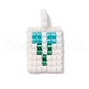 Seed Beads Beaded Charms PALLOY-MZ00256-05-2