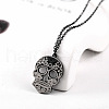 Stainless Steel Mexican Candy Skull Pendant Necklaces CQ9422-3-1