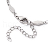304 Stainless Steel Rhombus Link Chain Bracelet Making AJEW-JB01320-02-3