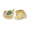 Brass Micro Pave Cubic Zirconia Pendants KK-A197-27G-2