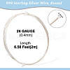 999 Sterling Silver Wire STER-WH0008-04A-S-2
