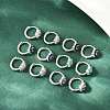 Brass Micro Pave Cubic Zirconia Hoop Earrings EJEW-S277-07P-1