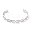Non-Tarnish 304 Stainless Steel Hollow Eye Open Cuff Bangles for Women BJEW-C071-11P-2