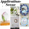 Olycraft 6Pcs Oval Glass Mirror AJEW-OC0003-19-6