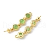 Brass Glass Screw Eye Peg Bails KK-K399-15G-2
