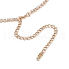 Alloy Crystal Rhinestone Cup Chains Necklaces NJEW-K384-03-4