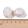 Handmade Luminous Polymer Clay Rhinestone Beads CLAY-H003-05-5