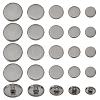 Olycraft 100Pcs 5 Styles Alloy Shank Buttons BUTT-OC0001-46B-1