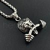 Stylish Punk Lion Pendant Necklace for Men WE0194-1