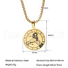 Flat Round with Constellation 201 Stainless Steel Pendant Necklaces WG10AD9-05-3