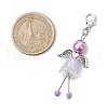 7Pcs Angel Acrylic & Glass Pearl Pendant Decorations HJEW-JM03361-3