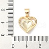 Rack Plating Brass Enamel Micro Pave Clear Cubic Zirconia Pendants KK-K380-03G-01-3