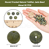 ARRICRAFT Round Frosted Natural TaiWan Jade Bead Strands G-AR0003-70-2