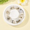 Natural Dendritic Agate Bead Stretch Bracelets G-P570-01D-1