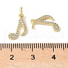 Brass Micro Pave Clear Cubic Zirconia Pendants KK-H449-85B-G-RS-3