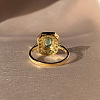 Rectangle Alloy with Rhinestone Finger Rings for Women FS-WGB46A4-04-4