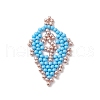 Seed Beads Beaded Charms PALLOY-MZ00285-05-1