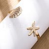 Brass Open Cuff Bangles for Women BJEW-R024-01G-1