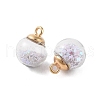 Glass Round Pendants GLAA-P063-01G-05-2