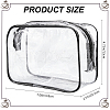 CRASPIRE 3Pcs Transparent PVC Cosmetic Zipper Pouches AJEW-CP0008-72-2