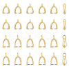 SUPERFINDINGS 40Pcs 2 Style Rack Plating Eco-friendly Brass Ice Pick Pinch Bails KK-FH0005-33-1