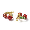 Brass Enamel Pendants KK-R229-07G-05-2