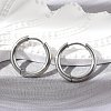 Tarnish Resistant 304 Stainless Steel Huggie Hoop Earring Findings STAS-I097-051B-1