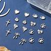 18Pcs 8 Styles Alloy Glass & Resin Pendants DIY-FS0005-35-7