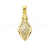 Rack Plating Brass Micro Pave Cubic Zirconia Pendants KK-Z074-62G-1