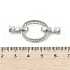 Brass Micro Pave Clear Cubic Zirconia Fold Over Clasps KK-U059-09P-3
