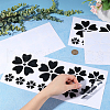 Gorgecraft 4 Sheets 2 Colors Flower PVC Waterproof Car Stickers DIY-GF0008-94B-3
