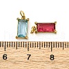 304 Stainless Steel Rhinestone Pendants STAS-E550-43G-3