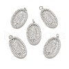 Brass Micro Pave Cubic Zirconia Pendants KK-E068-VB094-2