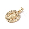 Brass Cubic Zirconia Pendants KK-Z050-21G-2
