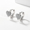Classic Stainless Steel Heart Hoop Earrings FQ6847-2-2