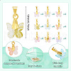 36Pcs 9 Colors Baking Paint Handmade Lampwork Pendants PALLOY-TA00157-4