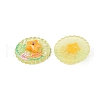 Ocean Theme Flat Round Resin Cabochons CRES-T025-02H-2