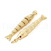 Rack Plating Brass Micro Pave Cubic Zirconia Pendants KK-M309-38K-G-2