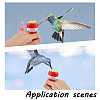 CRASPIRE 8Pcs 2 Color Plastic & Nylon Hummingbird Ring Feeder AJEW-CP0002-57-6