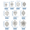  60Pcs 10 Styles Tibetan Style Alloy Connector Charms FIND-TA0002-97-13