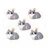 Alloy Enamel Pendants ENAM-M046-11G-B-3