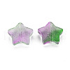 Two Tone Transparent Spray Painted Glass Beads GLAA-T022-25-C02-2
