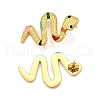304 Stainless Steel Enamel Stud Earrings EJEW-Z116-02G-3
