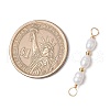 Natural Cultured Freshwater Pearl Rice Beaded Connector Charms PALLOY-JF03703-2